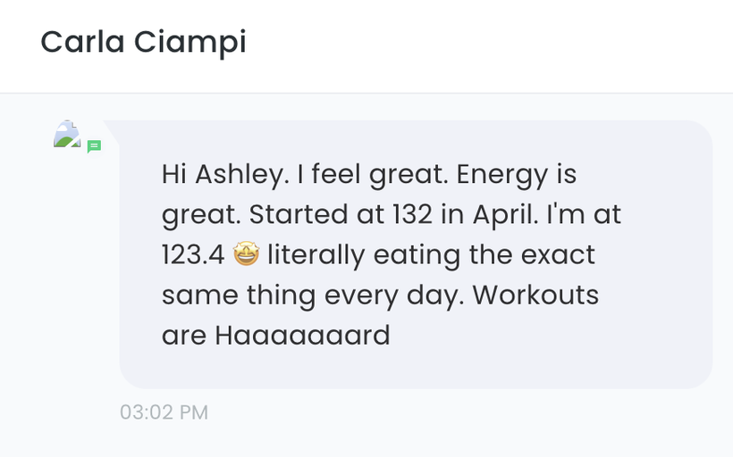 Client testimonial