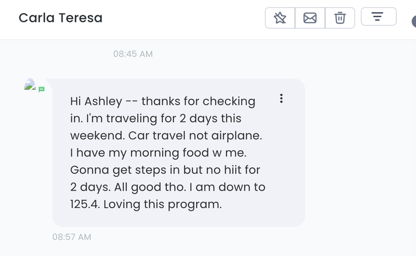 Client testimonial