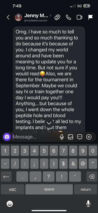 Client testimonial