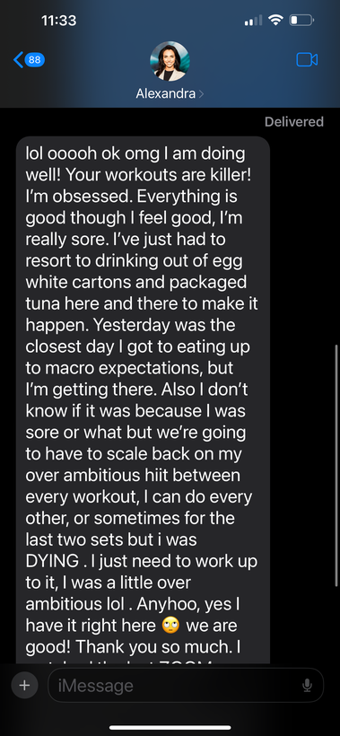 Client testimonial